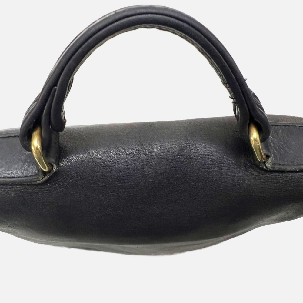 Coach Vintage Station Bag Black Glove Tanned Leather Station Crossbody size M - Picture 13 of 13